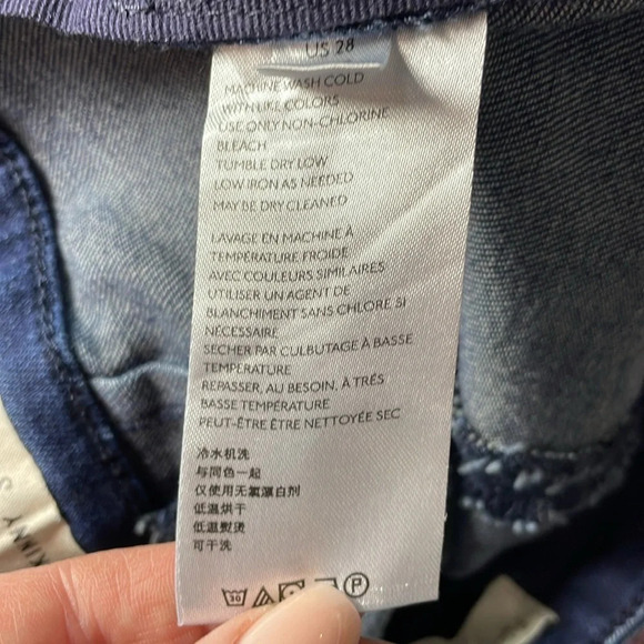 Anthropologie Pilcro & The Letterpress Blue Slit Front High Rise Skinny Jeans - Picture 10 of 11